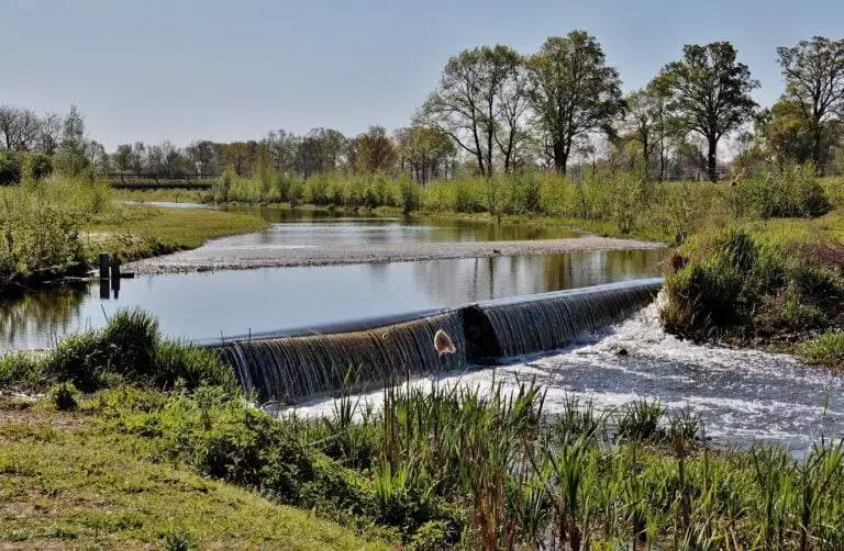 landscape shot small rural waterfall spring day 181624 24380