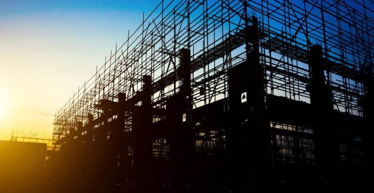 construction site silhouettes