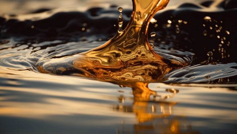 oil pollution in water, created with generative ai technology